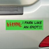 Domein Parking Idiot Sticker (Op auto)