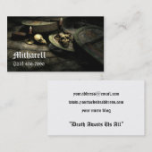 Domeingothisch Visitekaartje overlijden (Voorkant / Achterkant)