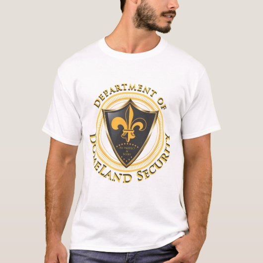 Domeland Security Black & Gold fan t-shirt (Voorkant)