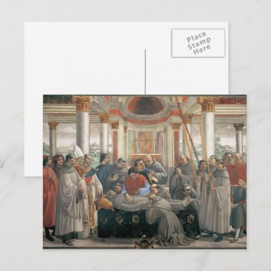 Domenico Ghirlandaio De dood van St. Francis Briefkaart (Voorkant / Achterkant)