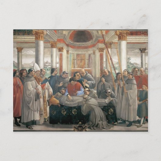 Domenico Ghirlandaio De dood van St. Francis Briefkaart (Voorkant)