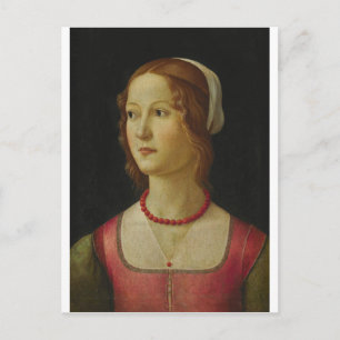 Domenico Ghirlandaio - Portret van een jonge vrouw Briefkaart