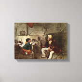 Domenico Induno - de jager het Il cacciatore Canvas Afdruk (Voorkant)