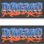 Domenico Vorname Name Graffiti Aufkleber Sticker (Voorkant)