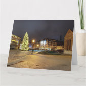 Domeplein met kerstboom in Riga Kaart (Achterkant)