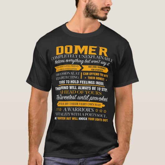 DOMER volledig onverklaarbaar T-shirt (Voorkant)
