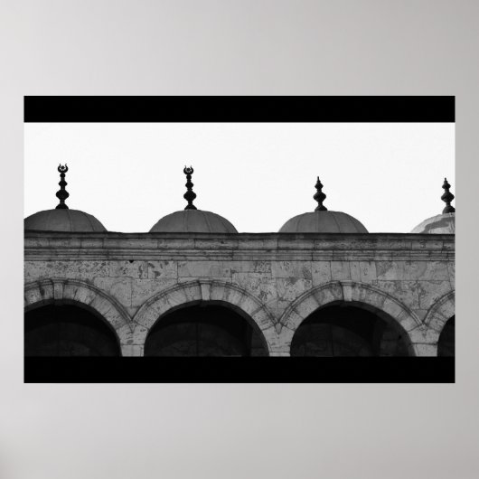 Domes van Caïro Mosque B&W Poster (Voorkant)