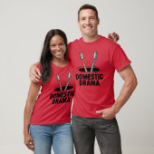 Domestic Drama | Funny Couple Toothbrush Design  T-shirt (Unisex)