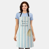 Domestic Goddess Funny Blue Stripes Iron Burn Mark Schort (Gedragen)