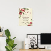"Domestic Partnership"-certificaat voor bloemetjes Poster (Thuiskantoor)