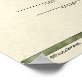 "Domestic Partnership"-certificaat voor bloemetjes Poster (Hoek)