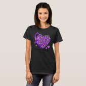 Domestic Violence Awareness Heart Leopard Purple r T-shirt (Voorkant volledig)