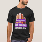Domestic Violence Awareness Stop Violence End Sile T-shirt (Voorkant)