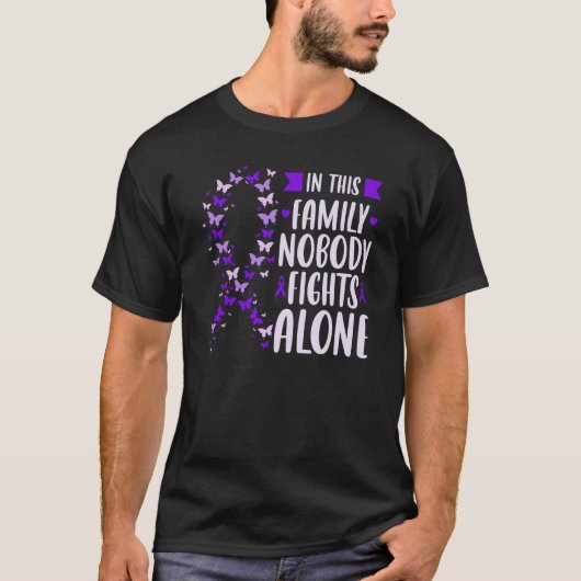 Domestic Violence Awareness Support ribbon butterf T-shirt (Voorkant)