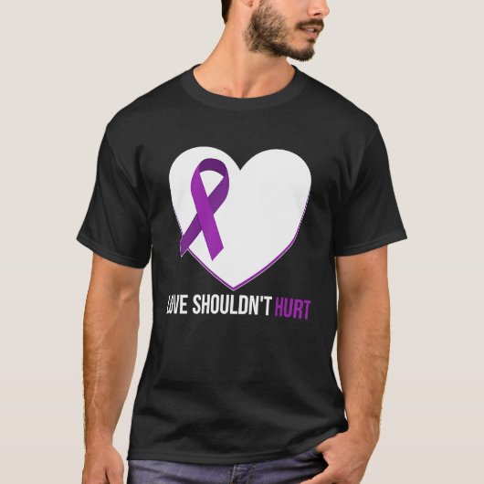 Domestic Violence Awareness Survivor  Heart T-shirt (Voorkant)