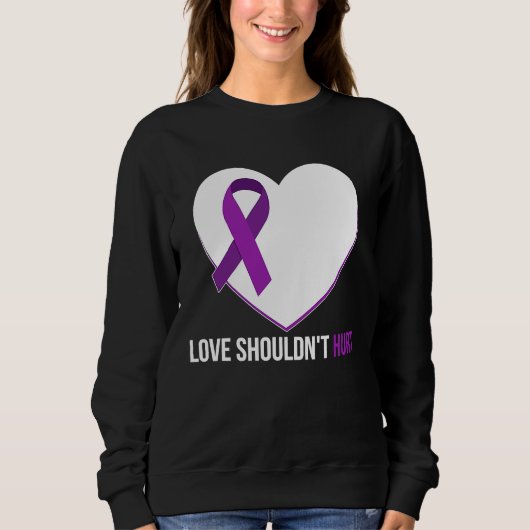 Domestic Violence Awareness Survivor  Heart Trui (Voorkant)