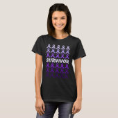 Domestic Violence Awareness Survivor purple ribbon T-shirt (Voorkant volledig)