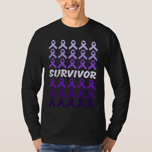 Domestic Violence Awareness Survivor purple ribbon T-shirt (Voorkant)