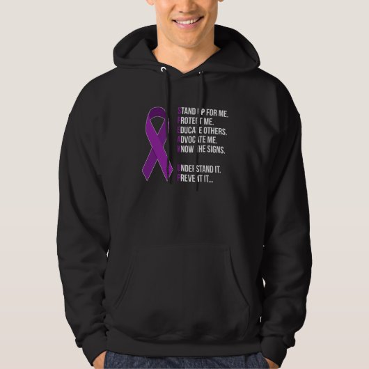 Domestic Violence Awareness Survivor  Speak Up Hoodie (Voorkant)