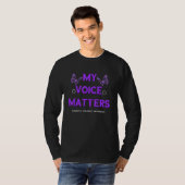Domestic Violence Awareness Voice World Narcissist T-shirt (Voorkant volledig)