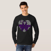 Domestic Violence Purple Ribbon Awareness Support T-shirt (Voorkant volledig)