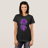 Domestic Violence Survivor Emotional Purple Wings  T-shirt (Voorkant volledig)