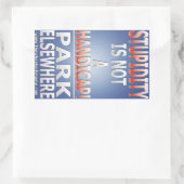 Domheid is geen handicap sticker (Tas)