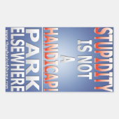 Domheid is geen handicap sticker (Voorkant)