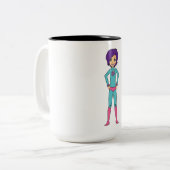 Domiknitter mok met twee toonkleuren (Voorkant links)