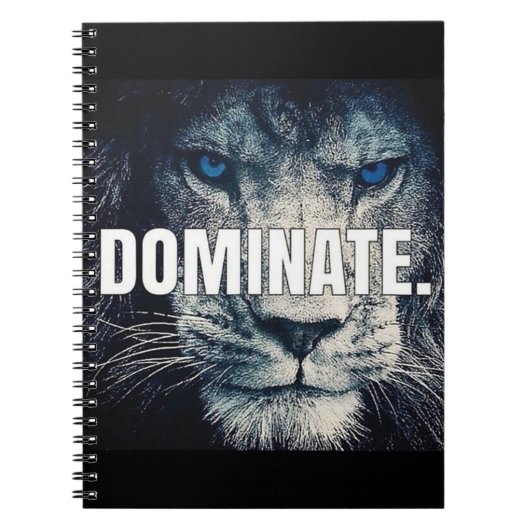 Dominaat - Lion Motivatie Notitieboek (Voorkant)