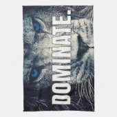 Dominaat - Lion Motivatie Theedoek (Verticaal)
