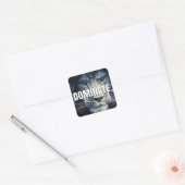 Dominaat - Lion Motivatie Vierkante Sticker (Envelop)
