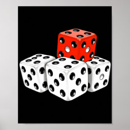 Dominant Red Dice - Strategisch spelthema Poster