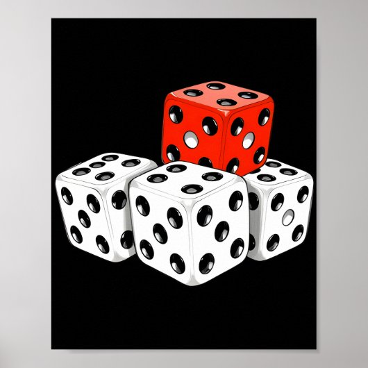 Dominant Red Dice - Strategisch spelthema Poster (Voorkant)