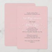 Dominante Cross Religious Invitation Roze Kaart (Voorkant / Achterkant)