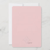 Dominante Cross Religious Invitation Roze Kaart (Achterkant)