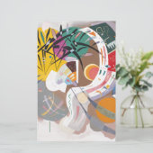 Dominante kromme abstract van Kandinsky Briefpapier (Staand voorkant)