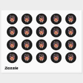Dominee - biddende handen voor het Heilig Hart Ronde Sticker (Vel)