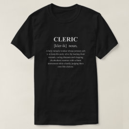 Dominee Funny RPG Definitie Met Witte Tekst T-shirt