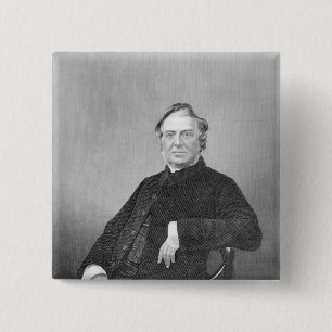 dominee Hugh Stowell, gegraveerd door D. J. Pond Vierkante Button 5,1 Cm