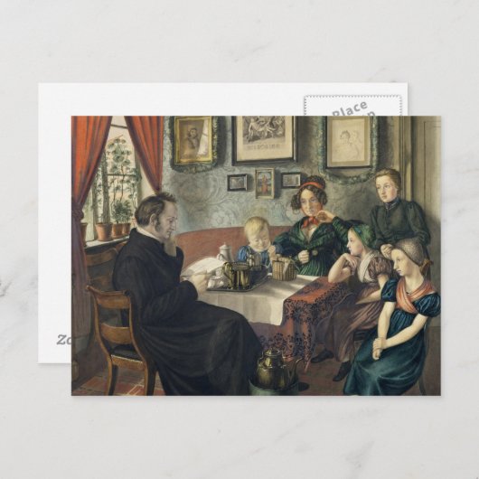 dominee Johann Wilhelm Rautenberg en zijn Briefkaart (Voorkant / Achterkant)