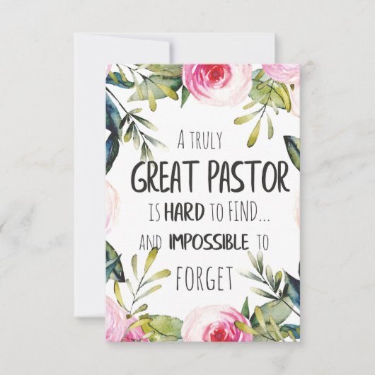 Dominee waardering Geschenk Dominee Dank je quote (Voorkant)