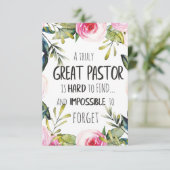 Dominee waardering Geschenk Dominee Dank je quote (Staand voorkant)