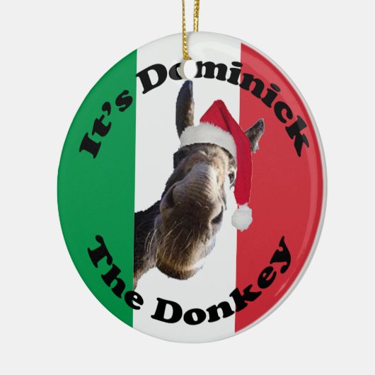 domineer de ezel keramisch ornament (Links)