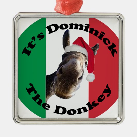 domineer de ezel metalen ornament (Voorkant)