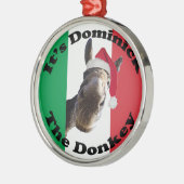 domineer de ezel metalen ornament (Links)