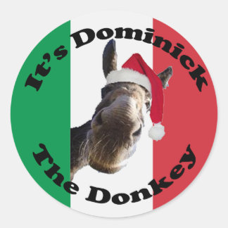 domineer de ezel ronde sticker