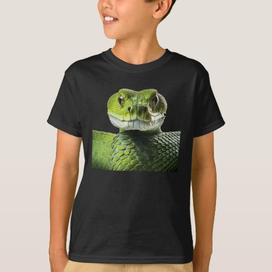 Domineren met ons dreigende groene Viper Snake T-s T-shirt (Voorkant)