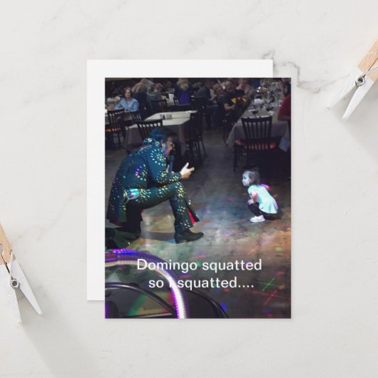 DOMINGO VERJAARDAG SQUAT KAART (Voorkant / Achterkant in situ)