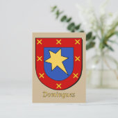 Dominguez Ancestral Heraldic Shield Briefkaart (Staand voorkant)